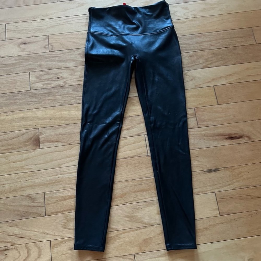 Spanx Women's Faux Leather Leggings XL